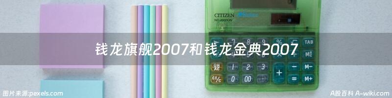 钱龙旗舰2007和钱龙金典2007